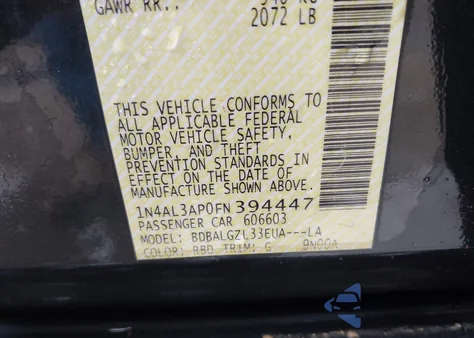 2015 Nissan Altima 2.5/2.5 S/2.5 Sl/2.5 Sv из США, поврежденный, VIN 1N4AL3AP0FN394447